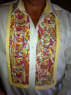 Mexican Shirt made out of "Silvassa rose allover" ROSA2